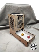 Cicha wieża do kostek i kości - Catan i inne gry (Drewno, materiał, gąbka)