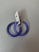 Nowe kolczyki niepełne niebieskie kółka