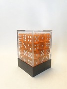 Zestaw 36 kostek k6 d6 w pudełku 12mm pomarańczowe