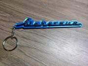 Brelok Warszawa niebiesko czarny