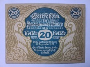Notgeld - Gutschein, Austria, Melk an der Donau, 20 Heller, 1920