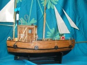 Kuter Rybacki statek DREWNO Model Kutra Rybackiego