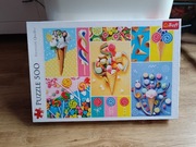 Puzzle słodycze lody lizaki Trefl 500 elementów j.nowe