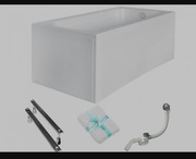 Wanna prostokątna z obudową Continea 150x70 Besco syfon