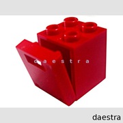 LEGO 4345 + 4346 SZAFKA skrzynka kontener czerwony 2x2x2