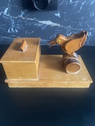 Unikat STARY drewniany PODAJNIK DO PAPIEROSÓW