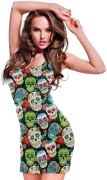 Sukienka kostium Dia de los Muertos efekt UV festiwal event halloween S
