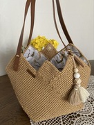 Handmade Torba -koszyk z przedzy poliestrowej 