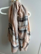 Chusta Szalik Szal XL w kratę 145x140 cm duży ZARA