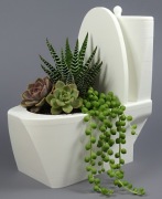 Doniczka Dekoracyjna Toaleta Biała śmieszny prezent gadżet oryginalna