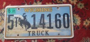 Wyoming tablica rejestracyjna usa oryginal