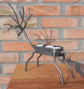 Metalowa figurka świąteczna Renifer świecznik LOFT