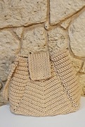 Torebka na szydełku ze sznurka poliestrowego Handmade  