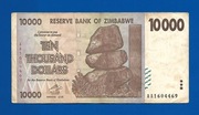 Zimbabwe 10 000 dolarów 2008 P-72 (rzadki)