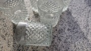 Stare SZKLANKI do Whisky zestaw 5 szt.szkło prasowane vintage lata 60- te 
