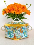 Pojemnik na ciastka bomboniera Hüttensteinach Schoenau lata 30. Turyngia 