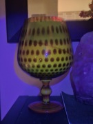 Kielich empoli gradient Uranowy? Manganowy? Vintage wazon uran prl