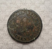 Niemcy Kaiser Wilhelm II 1 fenig pfennig 1904 J WiH miasto Hamburg KM# 10