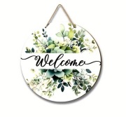 Tabliczka dekoracyjna „Welcome” – 20 cm, nowa, styl boho / rustykalny
