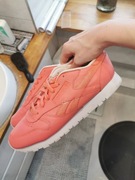 Adidasy buty sneakersy reebok koralowe skóra 42,5