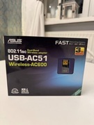 Karta Sieciowa ASUS USB-AC-51 WIRELESS AC-600 Dwuzakresowa WiFi USB