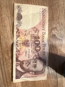 Banknot 100zł 1988r RADAR 