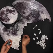 1000 Elementów Puzzle Okrągłe Księżyc Ziemia Prezent na Święta