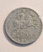 320. Moneta Hiszpania 10 centymów 1941 rok