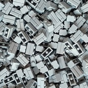 LEGO - cegła, murek, cegiełka 1x2 400 sztuk szare