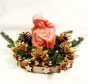 Stroik Boże Narodzenie Matka Boska świeca sojowa dekoracja prezent