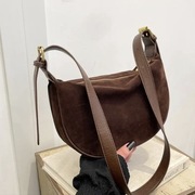 Torba na ramię brązowy kawowy zamsz piękna idealna na prezent