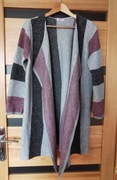 Długi sweter kardigan w pasy Artma XXL XXXL