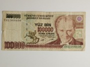 Sprzedam banknot Turcja 100000 Lirasi 1970r. - Mustafa Kemal Atatürk