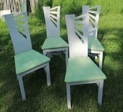 Krzesło krzesła drewniane bukowe MEWA białe lakierowane 4 sztuki