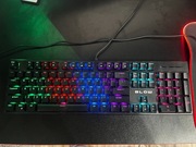 KLAWIATURA MECHANICZNA GAMINGOWA PODŚWIETLANA CZARNA USB RGB LED DLA GRACZY