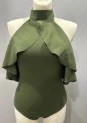 Body zielone z falbankami 38/M