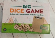 BIG DICE GAME drewniane kości XL - zestaw 6 sztuk 7x7x7 cm.