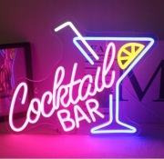 Neon  kolorowy cocktail bar