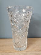 Wazon kryształowy vintage PRL 