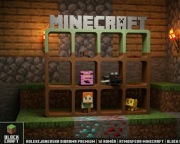 Kolekcjonerska Diorama - Stand na Figurki Minecraft -  BLOCK CRAFT