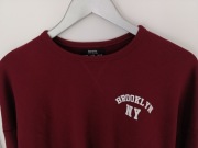 Bershka burgundowa bluza crop typu college M