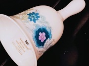 **DZWONEK niebieski sygn. porcelana Anglia 1950+