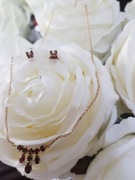 Biżuteria ,złoty naszyjnik z kolczykami