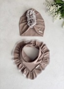 Czapka turban chusta koronka dziewczynka wiosna