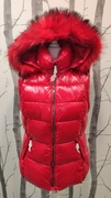 Nowa Kamizelka Bezrękawnik z kapturem pikowana ocieplana Czerwona r. XL-42