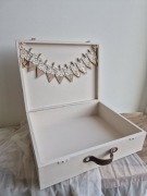 Walizka na koperty i kartki ślubne skrzynka na koperty boho