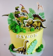 Opłatek dinozaury masa cukrowa dekoracja 