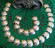 Stary  krakowski okazały komplet  srebrny  (naszyjnik i bransoletka)