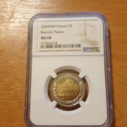 5 zł - Pałac Branickich w Białymstoku 2020 rok - NGC MS68
