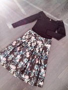 **ATŁAS**spódnica pokazowa fałdy żakard VINTAGE